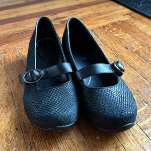 Dansko Black Leather Mary Janes - 38/7.5